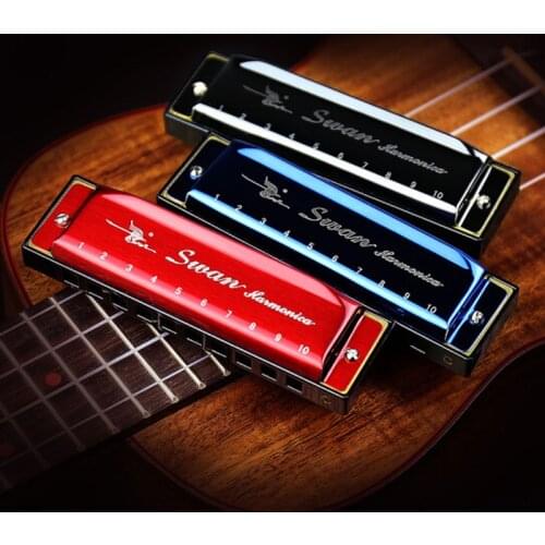 10 Holes 20 c Tone Harmonica Mouth Key Organ For Musical Instrument Toy Kids Gift Lover