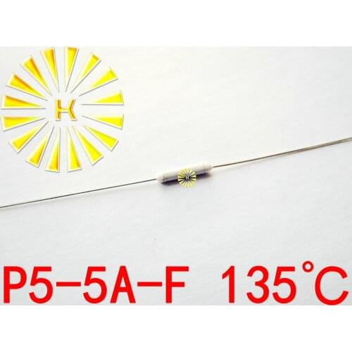 100% Original P5-5A-F 135 degree Thermal-Links 5A 250V Resistance Temperature Fuse x 500PCS
