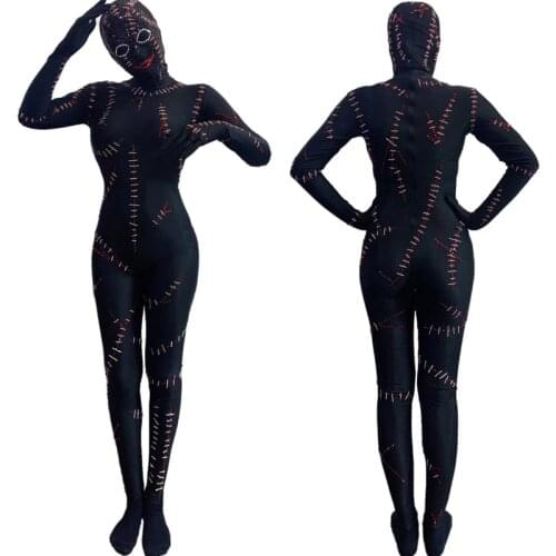 2020 Women Pole Dance Clothing Black Jumpsuit Dj Ds Gogo Singer Nightclub Stage Outfits Dancewear Festival Rave Clothes DN6679
