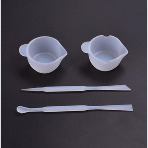 3/4pcs Mix Cup Silicone Mold Epoxy Resin Tools Reusable Mixing Measuring Cups DIY Jewelry Making Stick Handmade Accessories