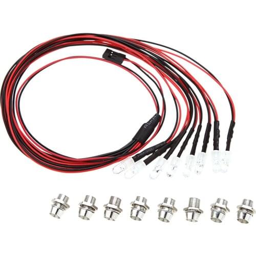 8Pcs LED Light Set Headlight & Circuit Panel for RC HSP