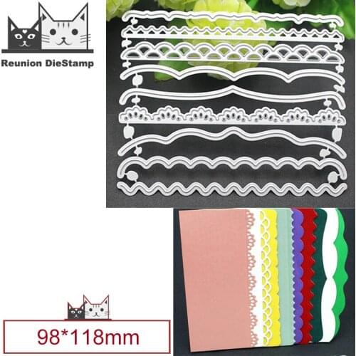 9Pcs Notebook Edge Planner Book Border Metal Cutting Dies Scrapbooking Craft Mold Stencil Handmade Paper Card Embossing Die Cuts