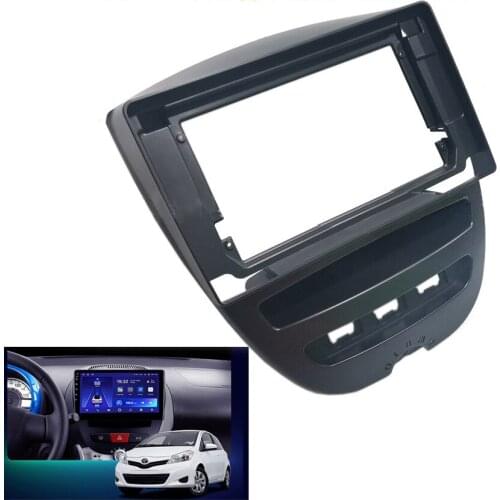 Car DVD Stereo Frame Radio Fascia Panel Plate 10.1inch Refitting Dash Bezel Kit for Toyota Aygo Citroen C1 for Peugeot 107 05-14