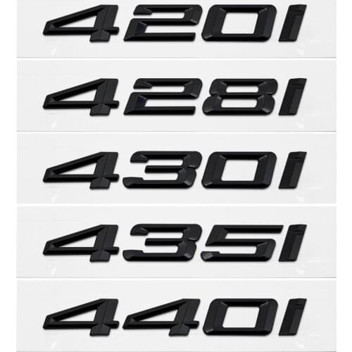 Car Styling For BMW 4 420i 428i 430i 435i 440i E46 E49 F33 X4 Metal Plastic Black Letter Emblem Decal Auto Rear Sticker Badge