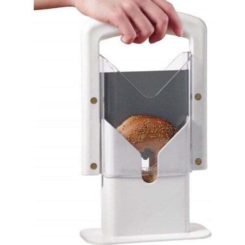Bagel Slicer Guillotine Perfect Bagel Cutter Every Time Stainless Bread Slicing Machine Home Kitchen Cake Tools