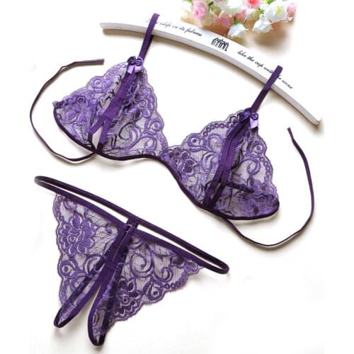 New Bra Women Lingerie Sexy Sleeveless Strapless Sleepwear Lace Bra Set Transparent Wire Free Intimates Sexy Underwear Set Women