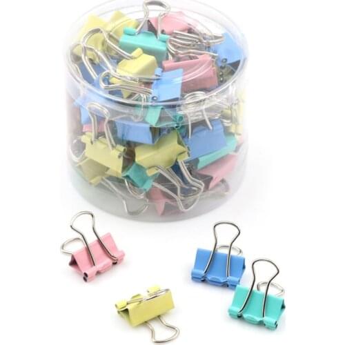 15mm Colorful Metal Binder Ticket Clips File Paper Clip Holder Office Supplies