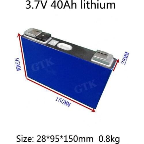 GTK 3.7v 40AH lithiumion battery 3C 120A discharge for DIY 12V 24V 400A golf trolley trike House hold electric supplies vehicle
