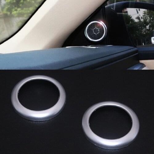 JEAZEA 2x A Pillar Car Door Stereo Tweeter Speaker Cover Trim Audio Circle Ring Fit For Toyota Corolla 2014 -2018 Decoration