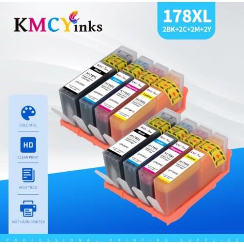 KMCYinks 178xl Compatible Ink Cartridge Replacement For HP178 178XL Cartridge For HP 5510 5515 6510 7510 B109a B109n printer