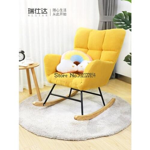Rocking chair recliner for adults Nordic balcony home lazy chair net red leisure sofa chair living room light luxury rocking roc