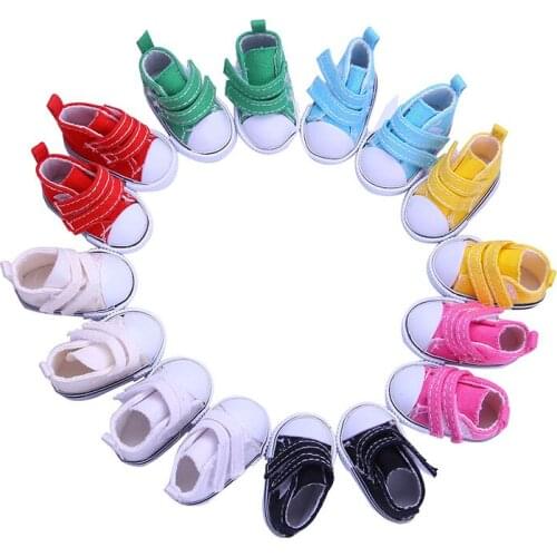 Hot Sale Mini Toy Shoes For handmade Dolls 5cm Doll Shoes Denim Sneakers for dolls Fashion Denim Canvas