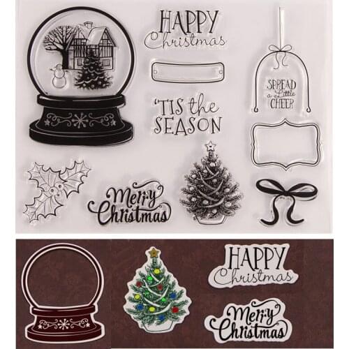 Metal Cutting Dies and Clear Stamps For Paper Making Card Craft Sets T1607 Knife Mold Set Crystal Ball