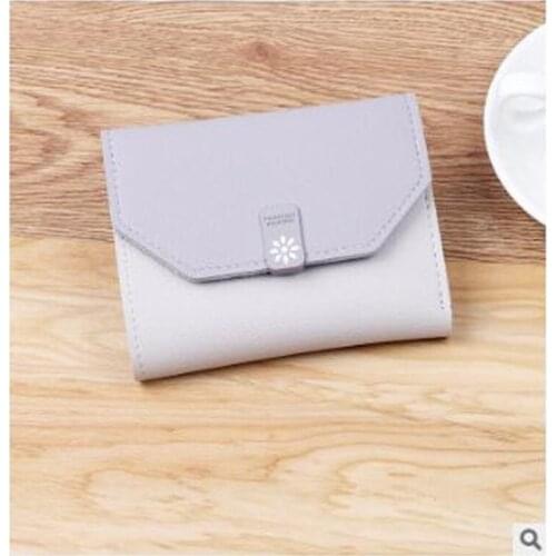 2019 Fashion Women Portable Clutch Short Wallet Girls Pu Leather Fashion Pattern Small Card Holder Purse Bags For Women