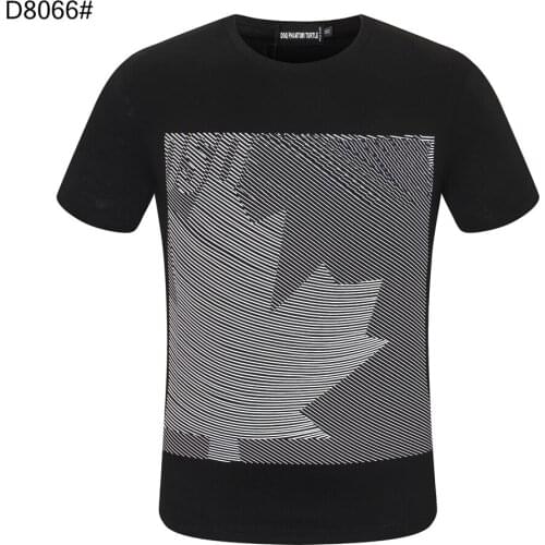 DSQ PHANTOM TURTLE Mens Short Sleeve Logo Series Graphic T-Shirt Men Fashion Print Cotton Tees Breathable Quality Tops D80662