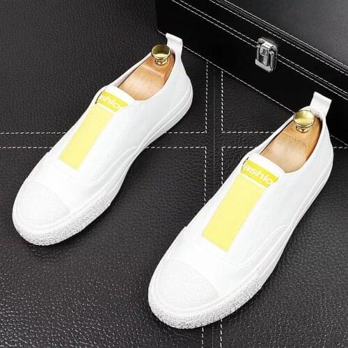 2021 New Men Loafers Casual Shoes Fashion Comfortable Male Prom Students White Board Sneakers Zapatos Hombre