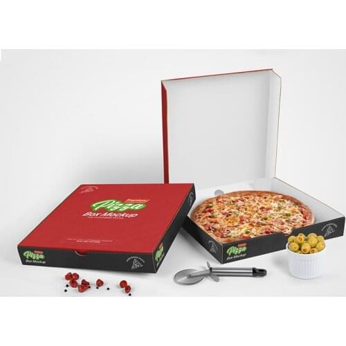 Wholesale High Quality Cheap Custom Logo 30x30 25 33 cm 40 cm Portable Reusable Corrugated Delivery Pizza Box