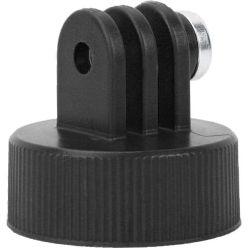 Plastic Water Bottle Cap Surfing Mount Adapter Connector for Gopro for SJCAM Sports Camera Accessories(Black)