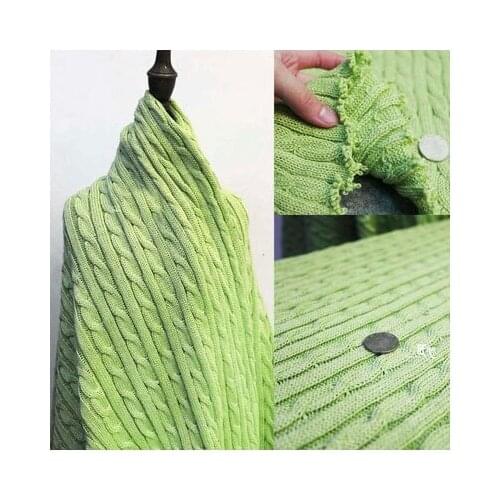 Thick knitting twisted pattern sweater coat scarf warm fashion woolen fabric