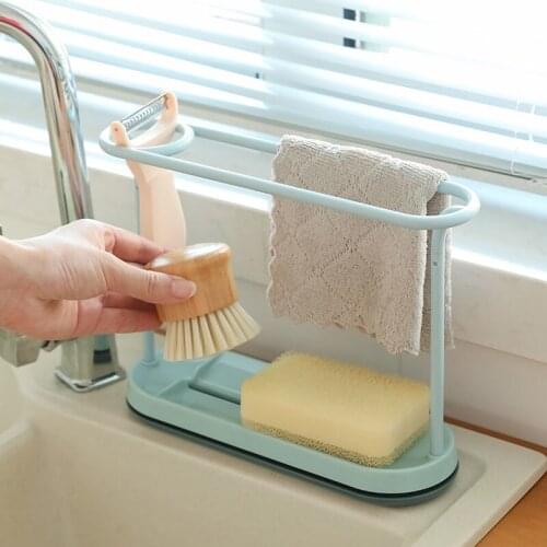 Shelves Rags Double-pole Suspension Draining Rag Racks Sinks Multi-function Rags Soap Draining Storage Racks Household Storage