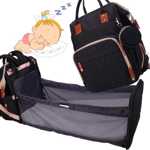Newest Diaper Bag Backpack Mummy Maternity Bag For Stroller Nappy Bags Large Capacity Stroller Bags For Travel Bed USB charging