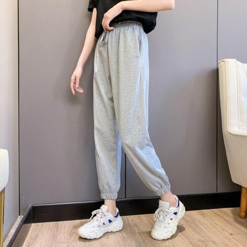 Gray Sweatpants for Women 2021 Autumn New Baggy Fashion Oversize Harem Pants Balck Trousers Female Joggers Streetwear