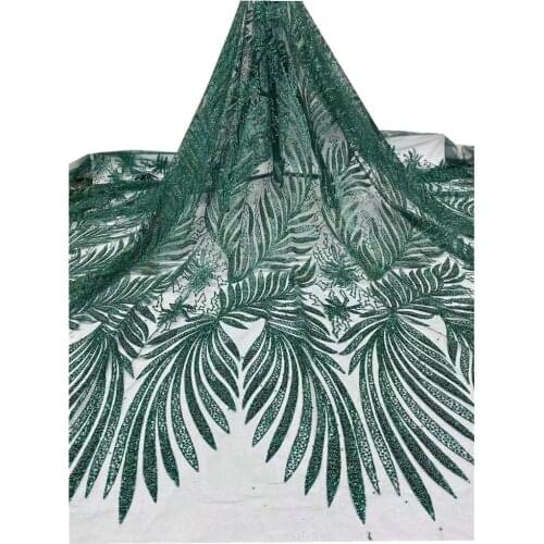 SJ Lace African Sequins Tulle Mesh Lace Fabric 2021 High Quality Lace Nigerian Net Lace Fabrics For Women Party Wedding Z4-51