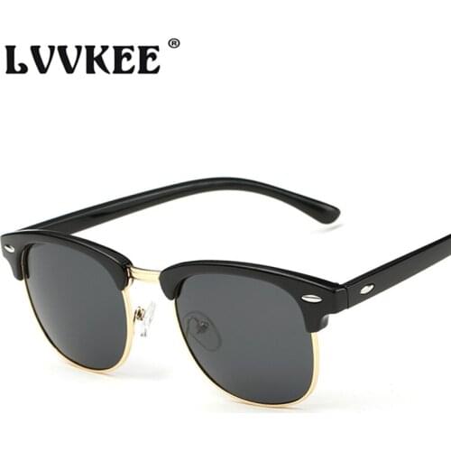 2021 New Semi-Rimless Brand Designer Polarized Sunglasses Women Men Classic Rivet Sun Glasses for female UV400 lunette de soleil