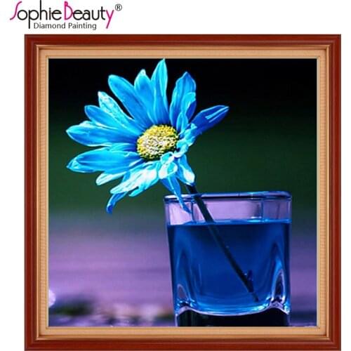Sophie Beauty Diamond Painting Diy Stone Pictures New Needlework Cross Stitch Diamond Mosaic Embroidery Kit Flower And Cup Craft