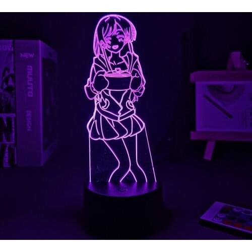 Led Night Light Manga Kanojo Okarishimasu Anime Figure Rent-A-GirlfriendChizuru Ichinose Valentines Day Gift Lamp Night