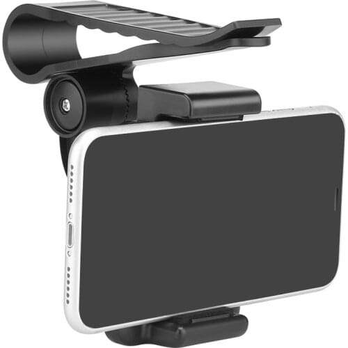 Powstro Universal Mobile Phone Car Holder 360 Sun Visor Cell Phone Holder Stand For iPhone 7 8 X Plus For Samsung Mobile Support