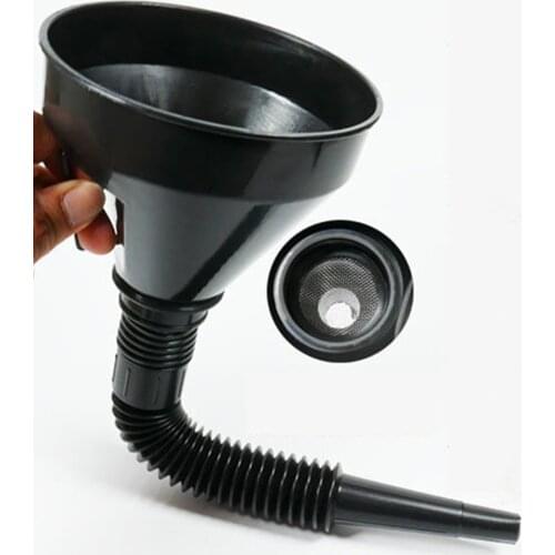 2-In-1 Refueling Funnel With Strainer Can Spout For Oil Water Fuel Petrol Diesel Gasoline For Auto Car Motorcycle Bike Truck ATV