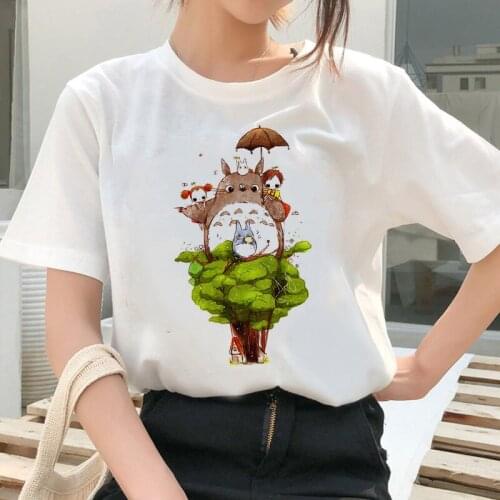 Womens T-shirt Totoro Spirit Away T Shirt Studio Ghibli Femme Japanese Cartoon Anime tshirt Woman tees top Girl tshirts