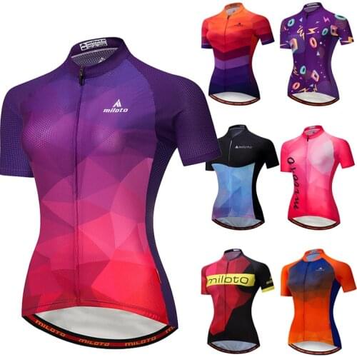MILOTO Cycling Jersey 2020 Women Bike Jerseys Road MTB Bicycle ShirtsB reathable Maillot Ciclismo Racing Biking Tops cycle Wear