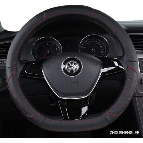 ZHOUSHENGLEE Microfiber Leather Car Steering Wheel Cover For Suzuki Vitara Swift Jimny SX4 S Cross Dzire Celerio Ertiga APV