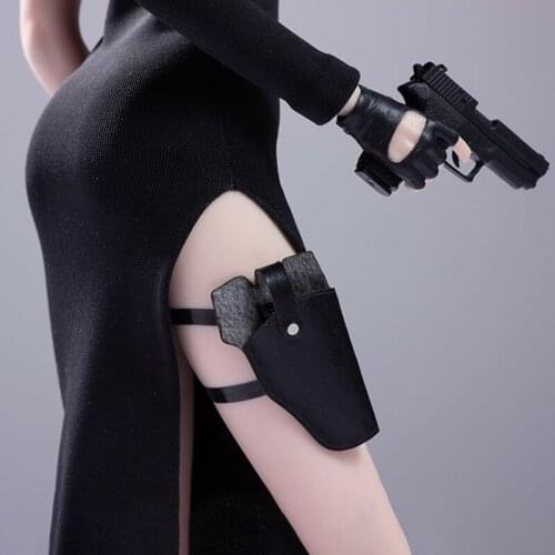 1/6 Female Soldier Doll Leg Hanging P226 Model With Pistol 12 Inch Action Figure Quick Pull Set Leggings Holster Model Toy