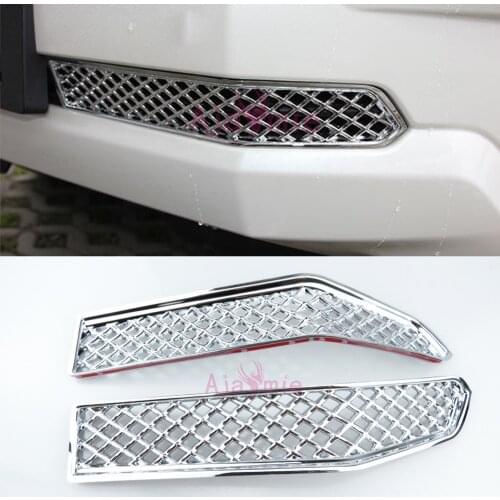 Accessories For Toyota Land Cruiser 150 Prado LC150 FJ150 2018 Below Front Grille Bumper Trims Chrome Car-Styling