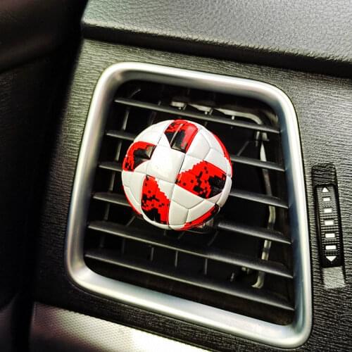 Car Decoration Accessories Stereoscopic Football Car Ornament Cute Colorful Football Auto Air Freshener Mini Ball Aromatherapy