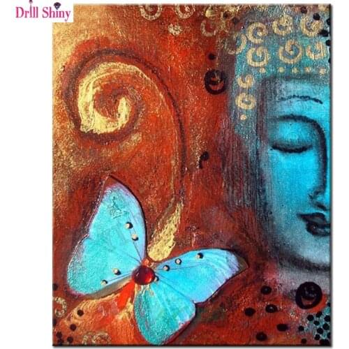 5D DIY Diamond Painting Buddha crystal diamond embroidery Cross Stitch kits Needlework Home Decorative mosaic pattern Stickers