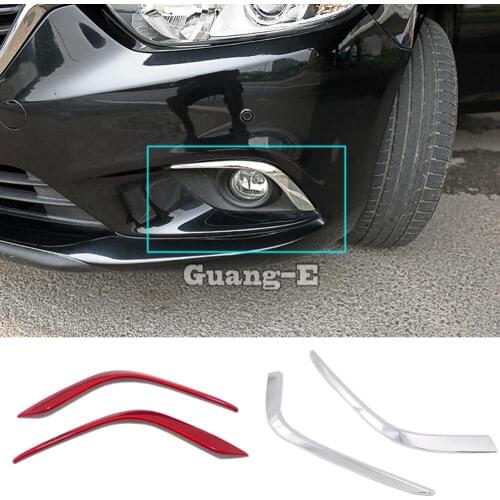 Car Sticker Head Front Fog Eyebrow Trim Light Lamp Frame ABS Chrome Cover 2pcs For Mazda6 Mazda 6 Atenza 2017 2018 2019