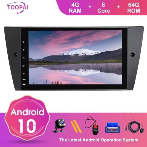 TOOPAI Android 10 Auto Radio For BMW E90 E91 E92 E93 3 Series 2005-2012 Auto Radio Stereo Head Unit Car Multimedia GPS Navi