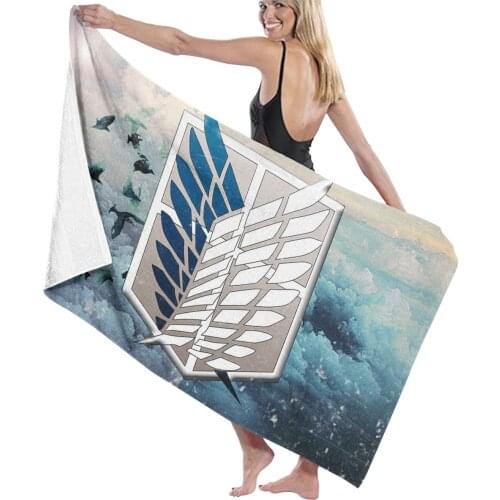 Attack On Titan Figure Bathing Towels Microfiber Bath Robe adult/kids Towels Bathroom Attack On Titan beach Shower Towel