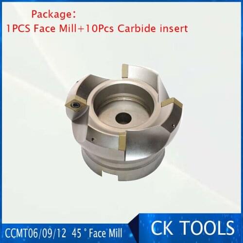 Free Send carbide insert CCMT06 CCMT09 CCMT11 45 Degree Face mill Secondary use of the Blade