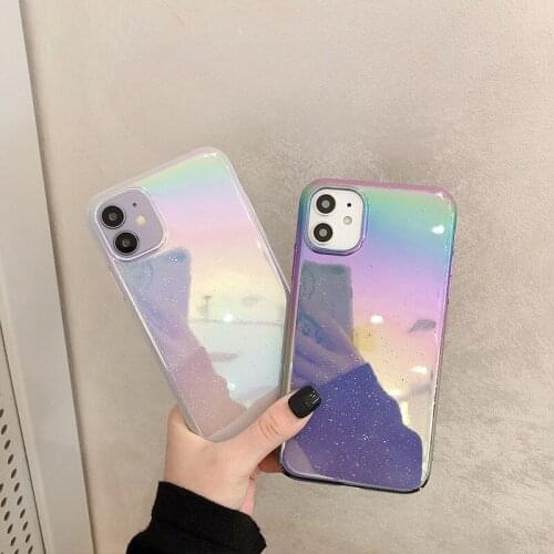 Water Drop Gradient Fantasy Starry Sky Phone Case for IPhone 12 Pro 11 Pro Max XS Max XR X 7 8 Plus 12 Mini Frosted Cover