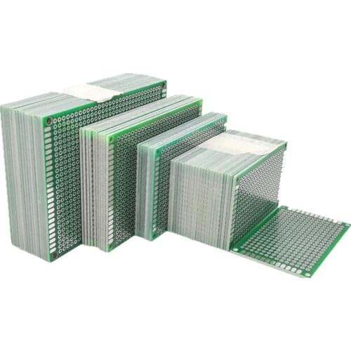 Double Side Copper Prototype PCB 2x8 3x7 4*6 5x7 6x8 7x9 8x12 CM Universal Printed Circuit Board Fiberglass Plate For