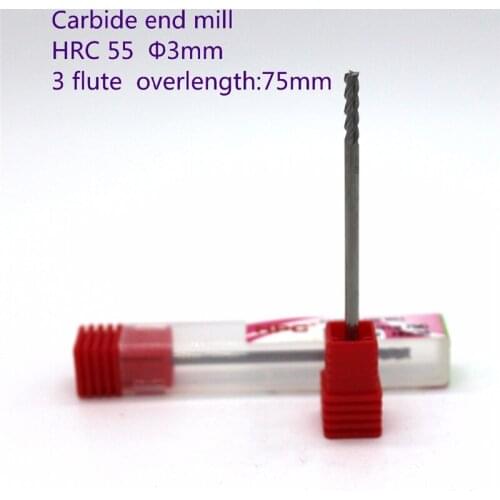 Router bit 3*3*50 of 3 flutes flat end mills carbide end milling tungsten knife CNC machine tools mills cutter