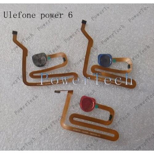 Black/blue/red Home Button Fingerprint Sensor Flex Cable For ulefone power 6