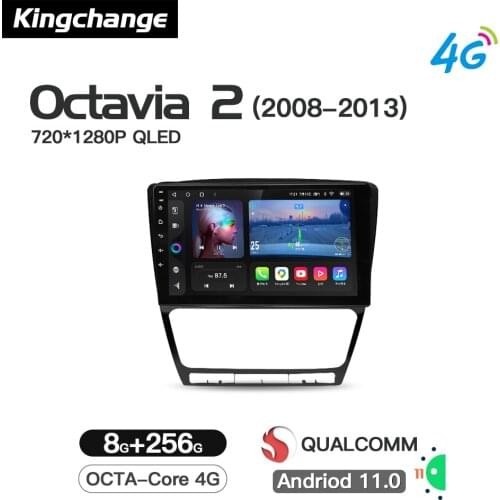 Kingchange Car Multimedia Video Player Navigation For Skoda Octavia 2 A5 2008 - 2013 Radio Stereo BT GPS Wifi DSP