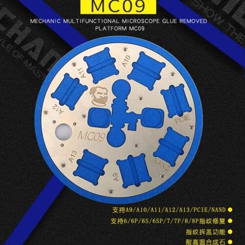 Microscope Glue Remove Base 6-8P Fingerprint Repair Fixture Mechanic MC09 PCIE NAND Chips Slot Holder for iPhone A13 A12 A11 A10