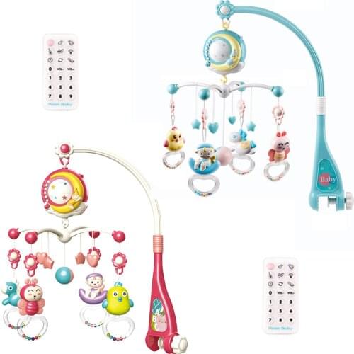 Baby Musical Crib Mobile With Lights & Hanging Musical Box Projection 0-12 Months Newborn Infant Baby Boy Toys For Stroller